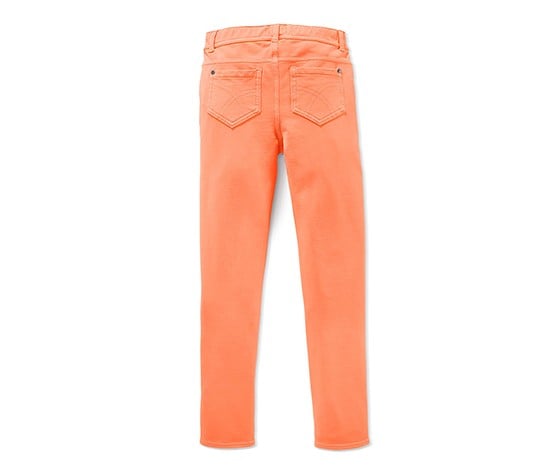 Tchibo Kids Girl Solid Treggings, Neon Orange - Image 3